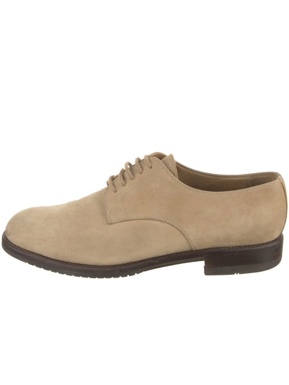 Very Good Condition Bally Beige Suede Derby Shoes.